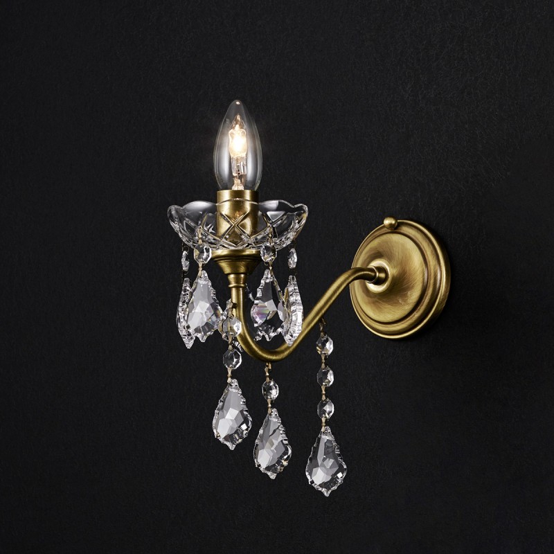 Κλασικό επιτοίχιο φωτιστικό με κρύσταλλα | ΔΙΟΝ 7002