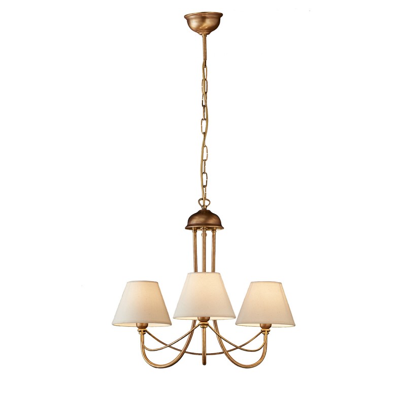 Κλασικό 3φωτο κρεμαστό φωτιστικό με καπέλα | ΓΥΘΕΙΟ 59508/3K