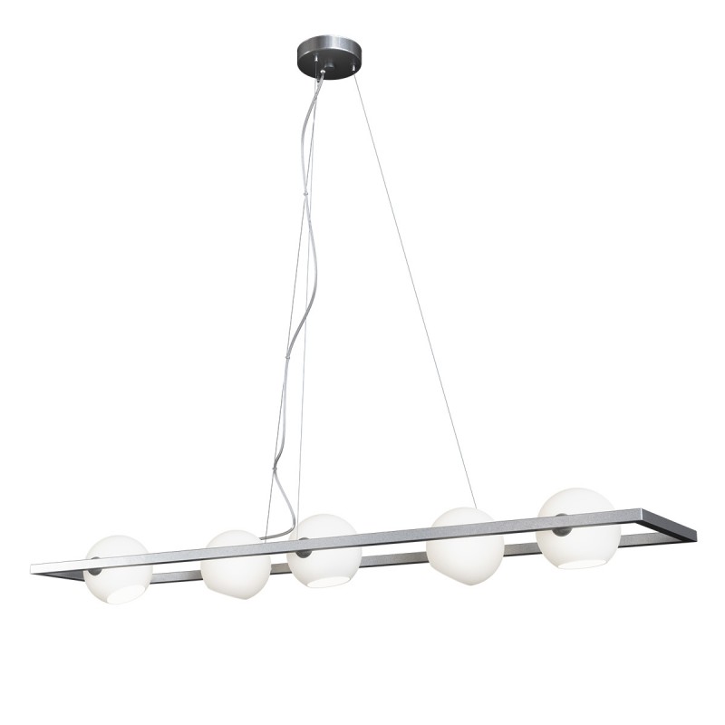 Μοντέρνο φωτιστικό  πεντάφωτο με μεταλλικό πλαίσιο - ΜΠΑΛΕΣ 5025/5