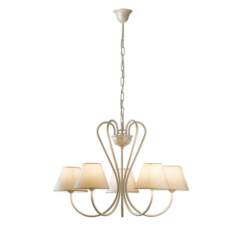 Πεντάφωτο ρουστίκ φωτιστικό με καπέλα | ΝΑΞΟΣ-2 5028C/5