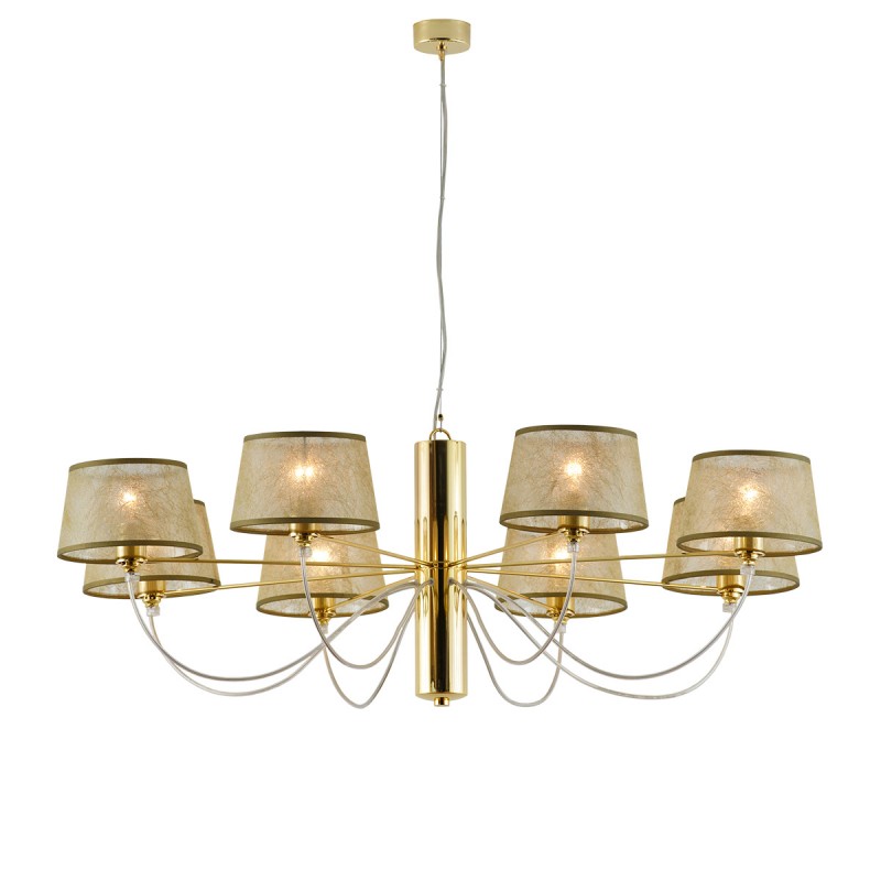 Χρυσό μοντέρνο 8φωτο φωτιστικό | ΟΡΓΑΝΤΖΑ 59526N/8XP