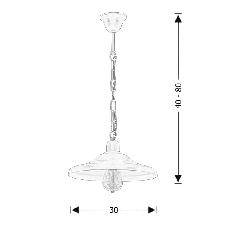Ρουστίκ κρεμαστό φωτιστικό σε καφέ σκουριά διαμετρος 30 cm   ΙΟΣ 3026C/30 