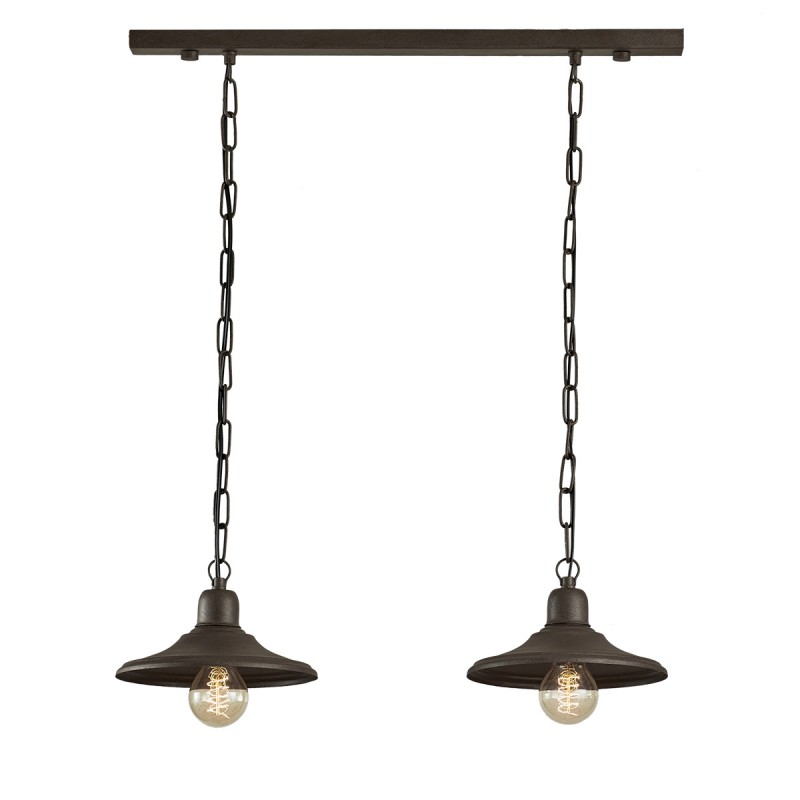 Ρουστίκ κρεμαστό φωτιστικό σε πατίνα γραφίτη | ΙΟΣ 5026CP/20/2