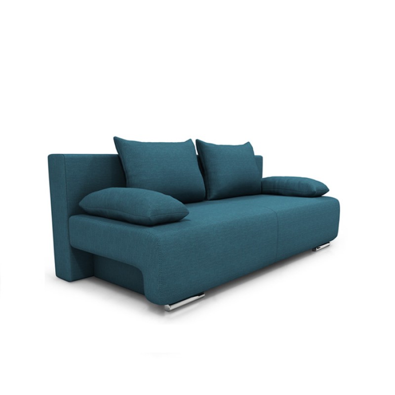 Maya Τριθέσιος Καναπές Κρεβάτι με Αποθηκευτικό Χώρο Petrol 195x93εκ. 1044 IN