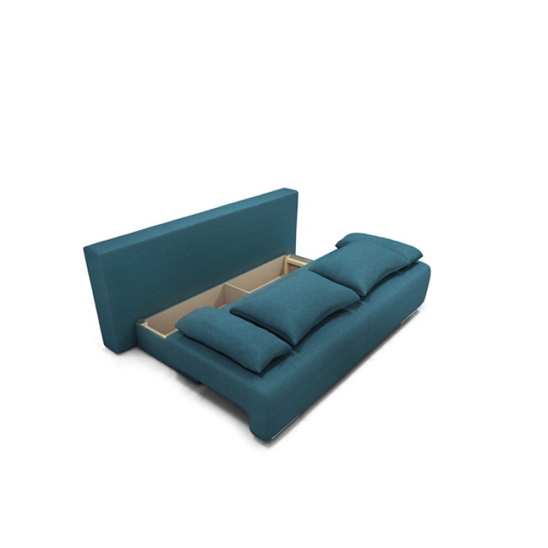 Maya Τριθέσιος Καναπές Κρεβάτι με Αποθηκευτικό Χώρο Petrol 195x93εκ. 1044 IN