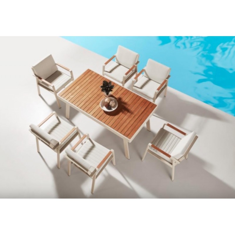 Nofi/D7 Dining Set  SKU 01-00-1748  Σετ τραπεζαρίας αλουμινίου 7 τεμαχίων 