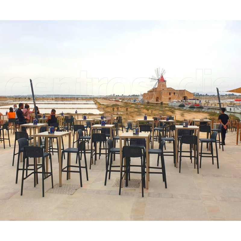 Lido mini 40345.39.000  σκαμπό bar γαλάζιο  Ύψος καθίσματος  64 cm 47,5x49,5xH86,5(65)cm 