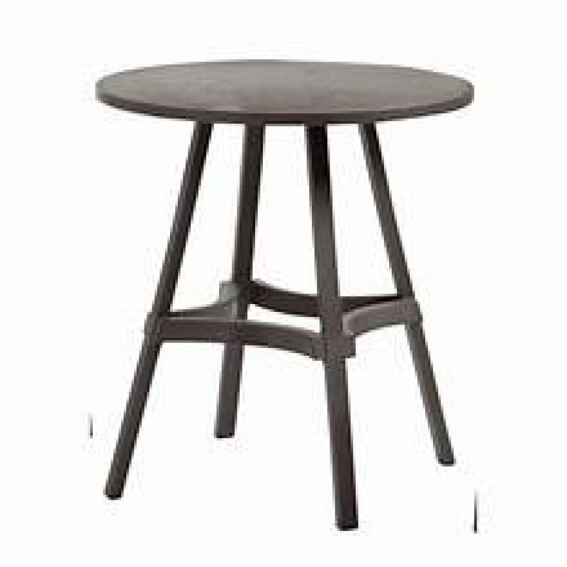 COMBO TABLE 70  - Στρογγυλό τραπέζι πολυπροπυλενίου με εφέ ξύλου. Φ70*75