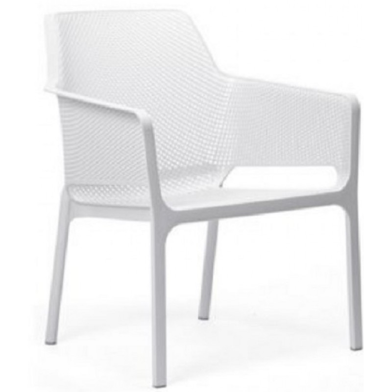Πολυθρόνα με μαξιλάρι Net relax λευκό 40326.56.000 Nardi- 67x71x86,5(41,5)cm