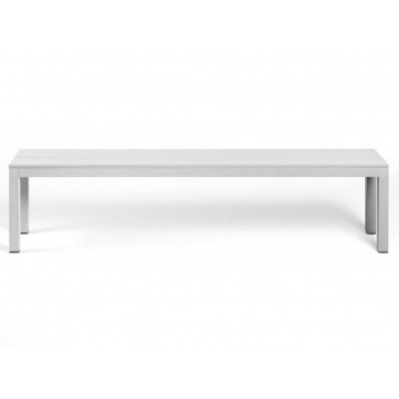 RIO BENCH ALU vern. bianco 49053.00.000  Παγκάκι  Αλουμινίου Διαστάσεις:  195.5x 34.5x 476​​ cm 