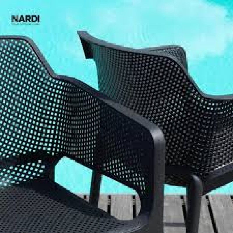 Πολυθρόνα Πολυπροπυλενίου Nardi Νet 326 ANTRACITE 40326.02.000.06  διαστασεις   60x58x80(46)cm 