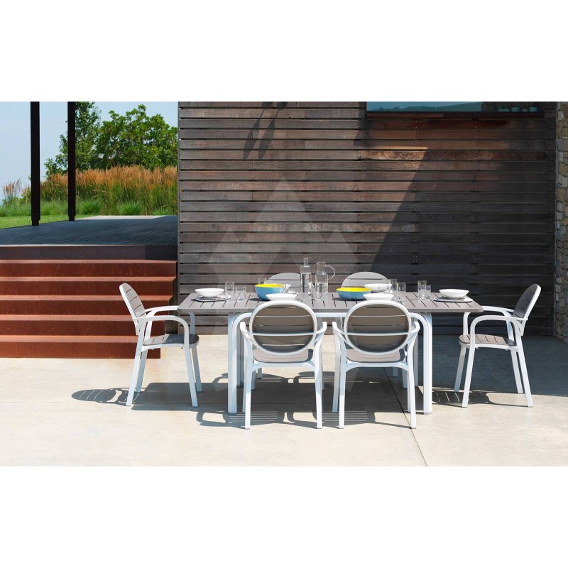 NARDI PALMA  Πολυθρόνα πολυπροπυλενίου με fiberglass  BIANCO TORTORA 40237.00.010   Διαστ.59x56,5x86cm