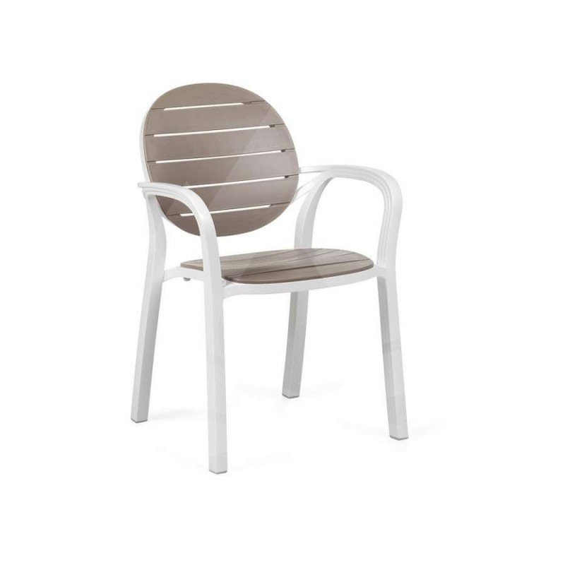 NARDI PALMA  Πολυθρόνα πολυπροπυλενίου με fiberglass  BIANCO TORTORA 40237.00.010   Διαστ.59x56,5x86cm