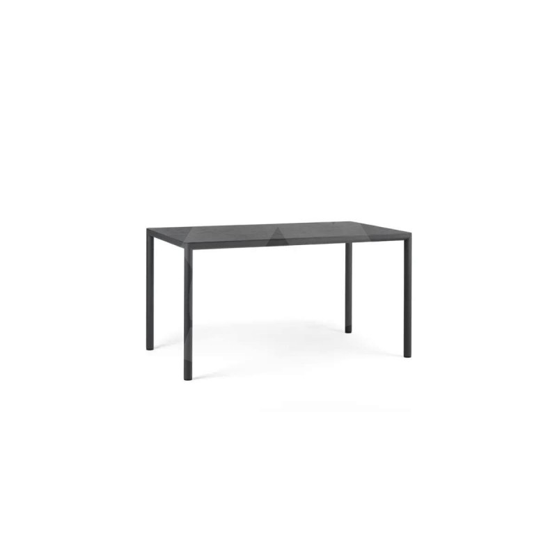 Piave 140x80 (vern. antracite 50352.00.352)   Τραπέζι  με επιφάνεια Laminate και πόδια αλουμινίου ανθρακί