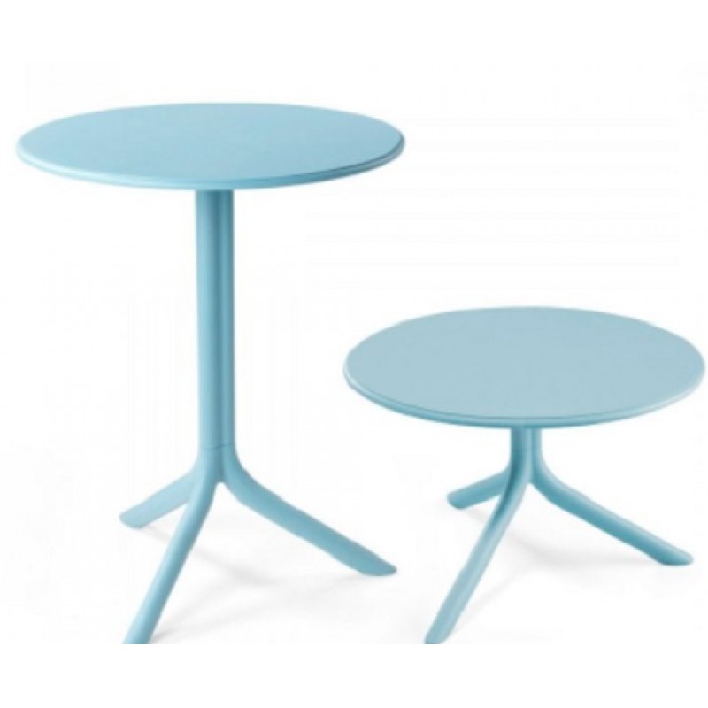 NARDI  Spritz  (χρωμα γαλαζιο)Τραπέζι Φ60 -76 cm  από ρητίνη,αντιολισθητικά πόδια από καουτσούκ -για εξωτερικό και εσωτερικό χώρο