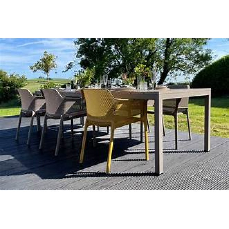 Rio Alu 210 Fix  vern. tortora 49159.10.000  Τραπέζι  αλουμινίου 210 x 85 x 75h cm