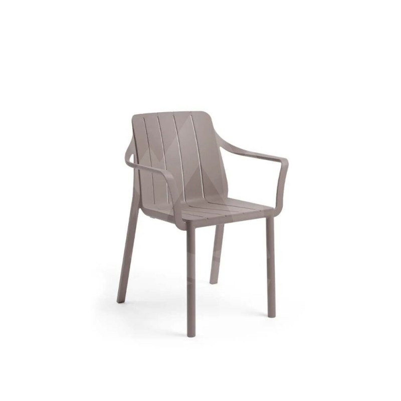 Tiberina Armchair  TORTORA 40205.10.000   59,5x55x46/81cm  Πολυθρόνα στοιβαζόμενη από πολυπροπυλένιο σε ματ φινίρισμα.