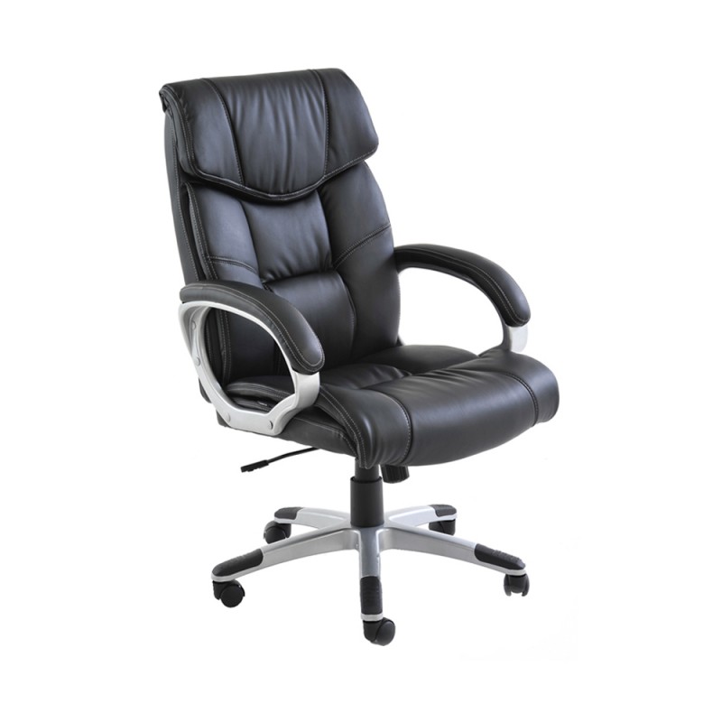 NEC CATHY 2 - κωδ.129999   -Πολυθρόνα γραφείου μαυρη δερματίνη 70x72x115/123 εκ. (μήκος x βάθος x ύψος)