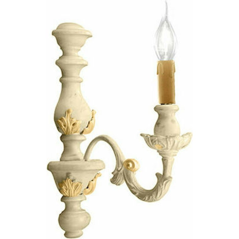 Φωτιστικό Τοίχου AP Agata/1-Avorio Ivory Ondaluce Ξύλο