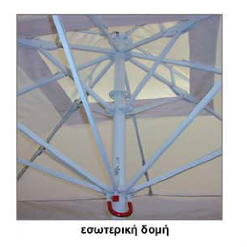 Ομπρέλα Δαπέδου Αλουμινίου E3500 Τετράγωνη 3.5x3.5m
