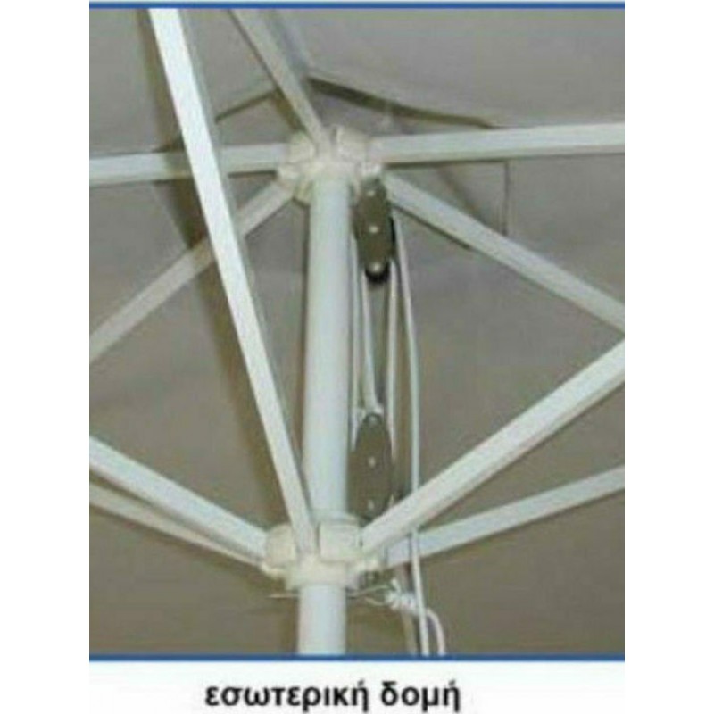 Επαγγελματική Ομπρέλα Δαπέδου Στρογγυλή Αλουμινίου Γκρι Φ2m Κωδικός: RN200  