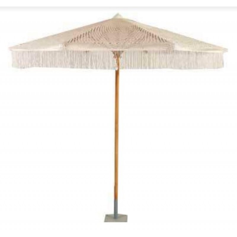 JK 801735 BEIGE ΜΑΚΡΑΜΕ ΟΜΠΡΕΛΑ -250*250*200cm - ιστος ξύλινος 