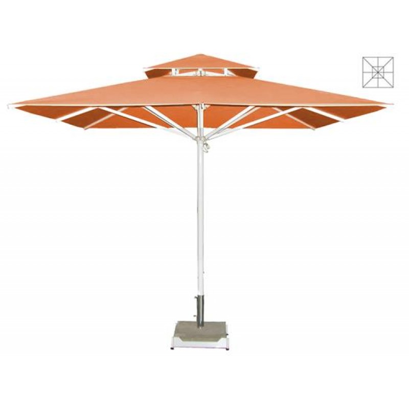 Ομπρέλα Δαπέδου RA3500D Χωρίς Βολάν Τετράγωνη Επαγγελματική 3.5x3.5m