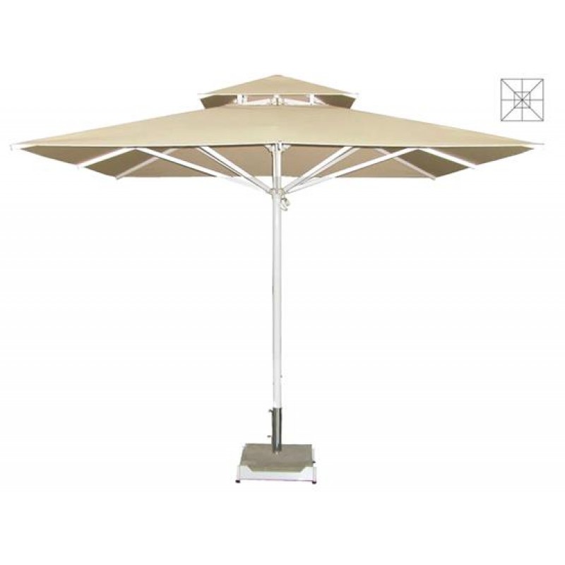 Ομπρέλα Δαπέδου RA3500 Χωρίς Βολάν Τετράγωνη 3.5x3.5m