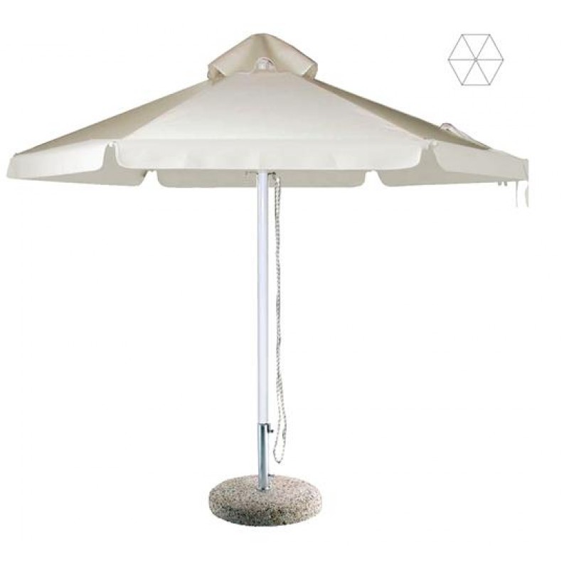 Επαγγελματική Ομπρέλα Δαπέδου Στρογγυλή Αλουμινίου RB220 Εκρού Φ2.2m