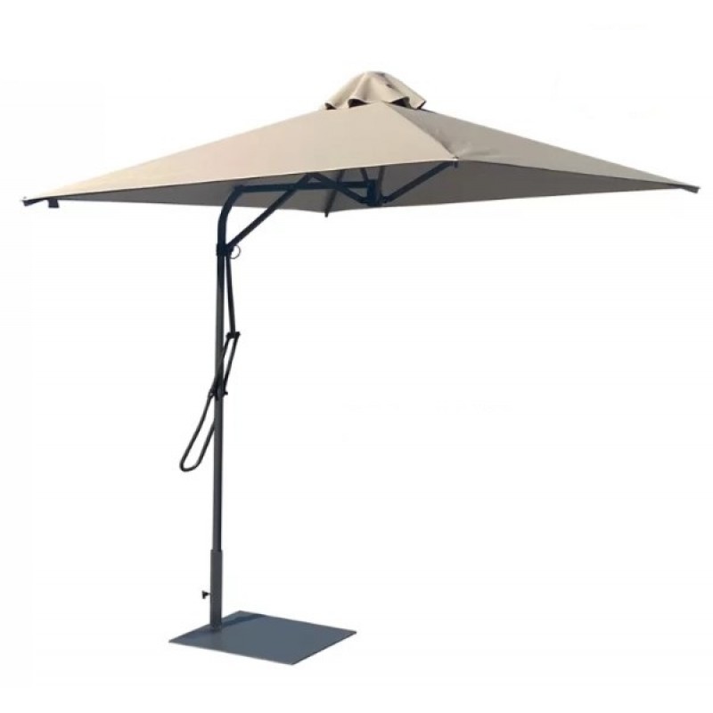 Ομπρέλα Δαπέδου Κρεμαστή Μεταλλική RD250 Εκρού με Βολάν Τετράγωνη 2.5Χ2.5m