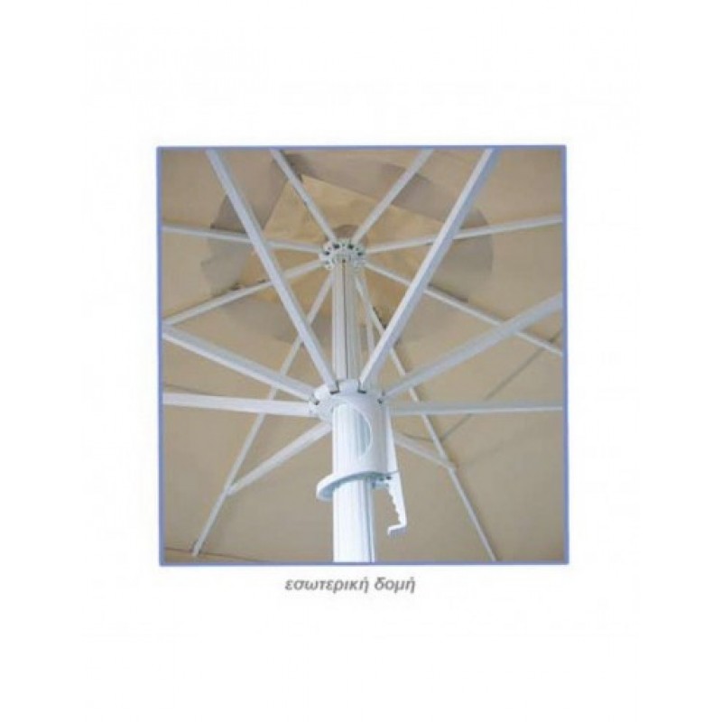 Επαγγελματική Ομπρέλα Δαπέδου Τετράγωνη Αλουμινίου BR70 Εκρού 5.0x5.0m