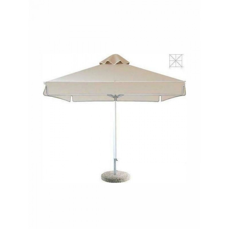 Επαγγελματική Ομπρέλα Δαπέδου Στρογγυλή Αλουμινίου Με Βολάν RB40B Μπεζ Φ2m