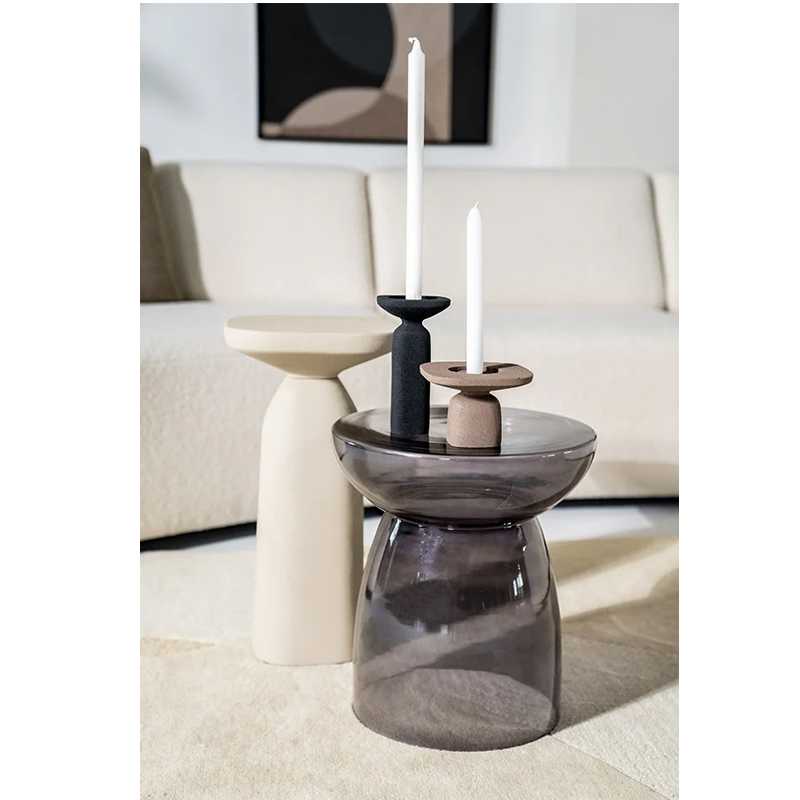 SQUΑΝD COFFEE TABLE BEIGE LΑRGΕ   ΤΡΑΠΕΖΙ ΣΑΛΟΝΙΟΥ ΑΛΟΥΜΙΝΙΟΥ ΜΠΕΖ 60 × 60 × 41 cm (L x W x H)