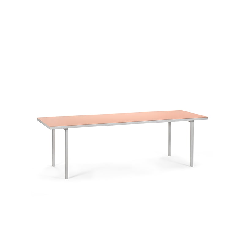 Τραπεζι αλουμινίου ροζ - γκρί  ALU DINING TABLE 240 PINK BY MULLER VAN SEVEREN   240 × 85 × 74 cm (L x W x H)  