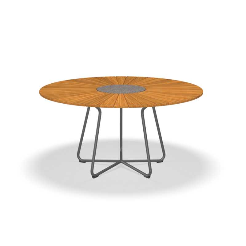 ΤΡΑΠΕΖΙ ΑΛΟΥΜΙΝΙΟΥ ΜΠΑΜΠΟΥ CIRCLE TABLE D150  H:74,5 x W:150 x D:150 cm