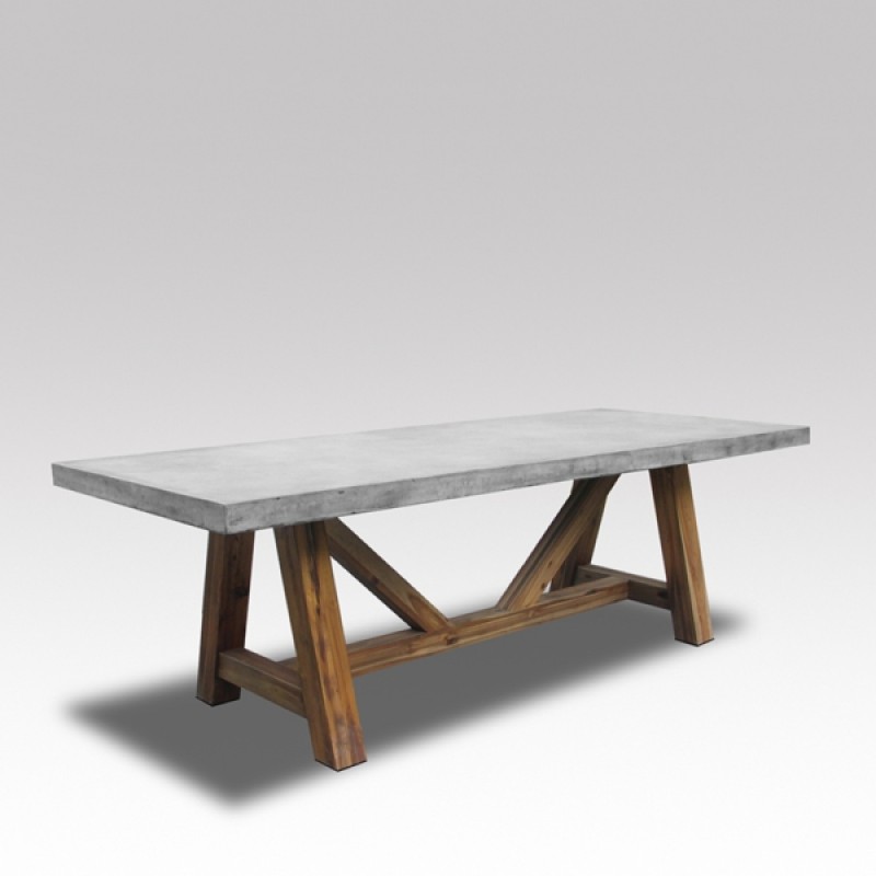 NEBRASKA 200 TABLE ΤΡΑΠΕΖΙ ΤΡΑΠΕΖΑΡΙΑΣ ΤΣΣΙΜΕΝΤΟ FIBER GLASS   200 × 100 × 75 cm (L x W x H)