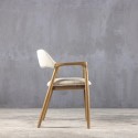 Πολυθρόνα ξυλινη GEORGIA QUILTED DINING ARMCHAIR 0020
