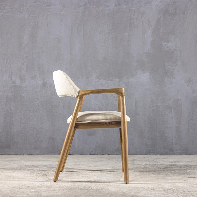 Πολυθρόνα ξυλινη GEORGIA QUILTED DINING ARMCHAIR 0020