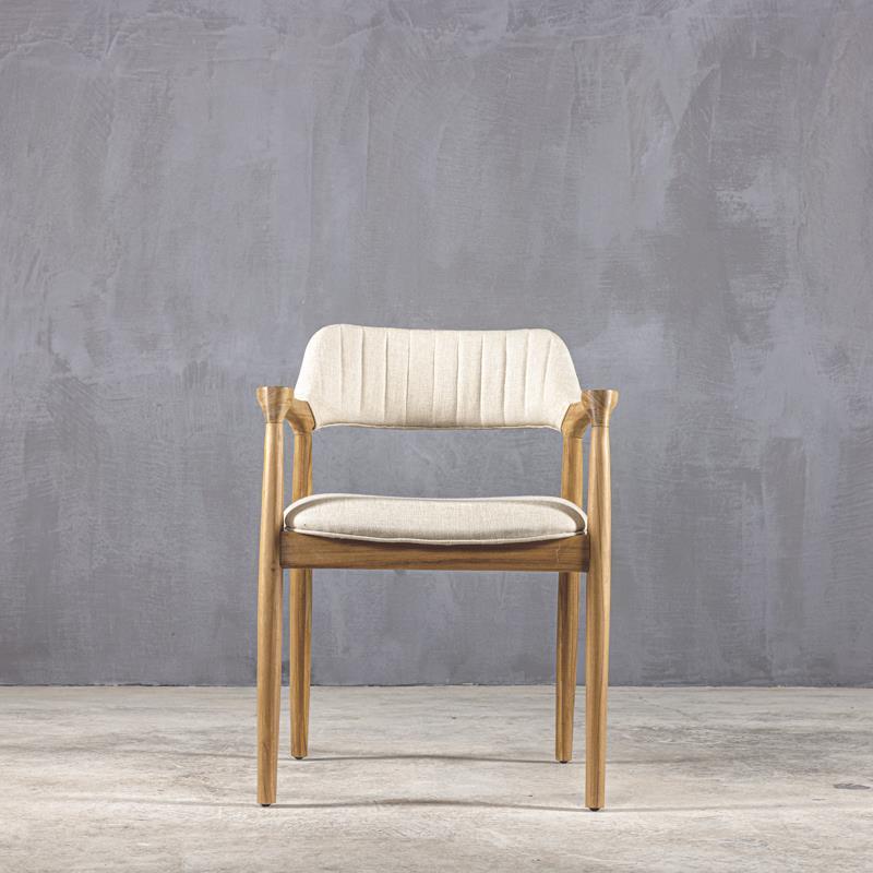 Πολυθρόνα ξυλινη GEORGIA QUILTED DINING ARMCHAIR 0020