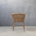 Πολυθρόνα ξύλινη  FLORA DINING ARMCHAIR ALUMINIUM 0026