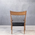 Πολυθρόνα ξύλινη ROZA ARMCHAIR TEAK BLACK ROPE 0065