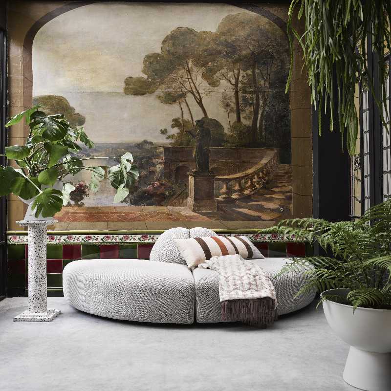 ΠΟΛΥΘΡΟΝΑ ΓΚΡΙ ΥΦΑΣΜΑ   MZM4803 JAX COUCH: ELEMENT ANGLE, SNEAK, LIGHT GREY    95 × 95 × 74 cm (L x W x H)  -   CODE  766889  