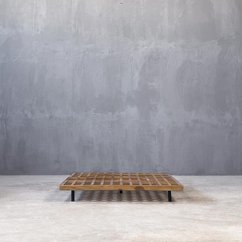 LETIZIA COFFEE TABLE TEAK ALUMINUM Size 94 × 94 × 15 cm (L x W x H) cod 1312