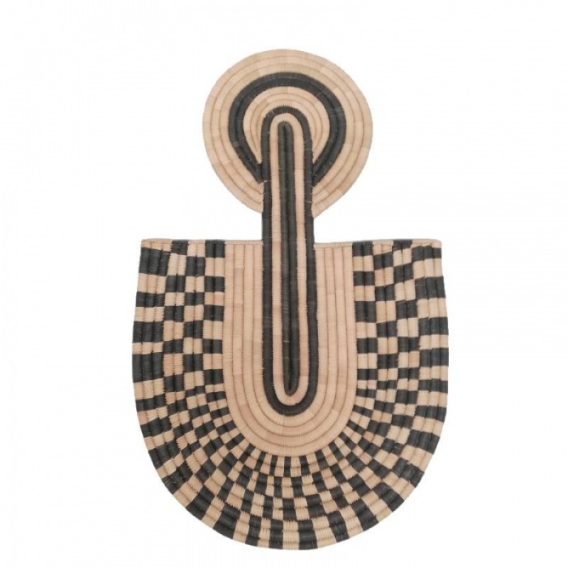 ΔΙΑΚΟΣΜΗΤΙΚΟ ΤΟΙΧΟΥ (ΥΛΙΚΟ RATTAN) ΑΒSΤRΑCΤ ΜΑSΚ ΒLΑCΚ 1   Μήκος: 50 cm, Ύψος: 80 cm