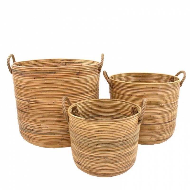 ΚΑΛΑΘΙΑ ΣΕΤ 3 ΤΕΜΑΧΙΩΝ SΗΙΡΥΑRD ΡΑΤΤΑΝ ΦΥΣΙΚΟ Μήκος: 49/45/41 cm, Πλάτος: 49/45/41 cm, Ύψος: 44.5 / 40.5 / 36.5 cm