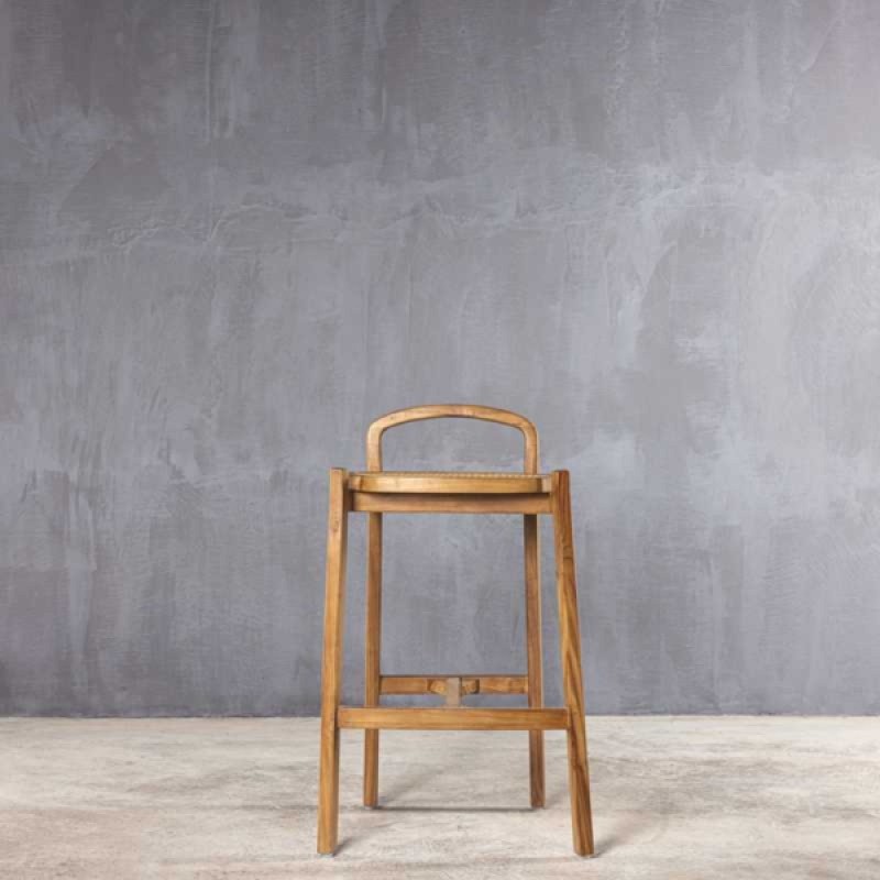 Σκαμπο ξυλινο  OKAZAKI BAR STOOL - ΚΩΔ. 5751S - 57,5×51×92cm