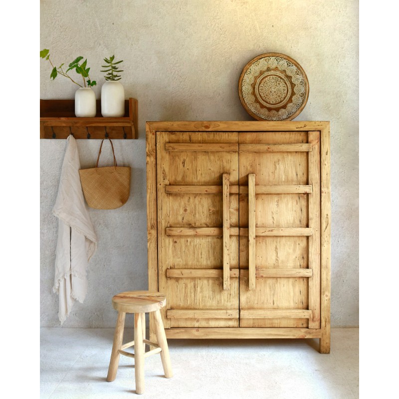 JKG 124918 ΝΤΟΥΛΑΠΑ SAMOSIR ΑΠΟ ΑΝΑΚΥΚΛΩΜΕΝΟ ΞΥΛΟ ΣΕ ΦΥΣΙΚΟ ΧΡΩΜΑ - 115X50X145H