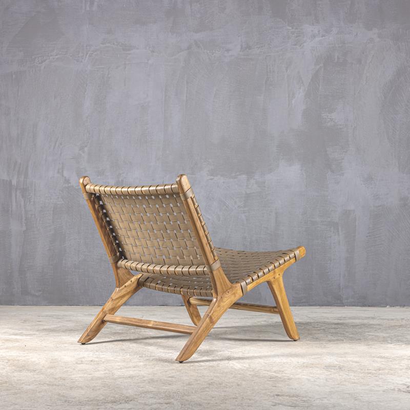 Καρέκλα ξύλινη STRAP OUTDOOR LOUNGE CHAIR 1500