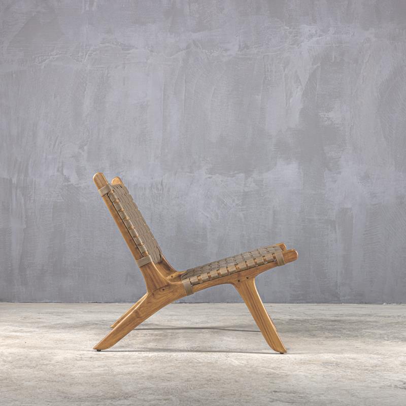 Καρέκλα ξύλινη STRAP OUTDOOR LOUNGE CHAIR 1500