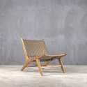 Καρέκλα ξύλινη STRAP OUTDOOR LOUNGE CHAIR 1500